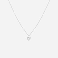 Silverhalsband för barn - vitt hjärta, 36+2 cm