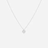 Silverhalsband för barn - vitt hjärta, 36+2 cm