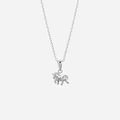 Silverhalsband för barn - häst, 36+2 cm