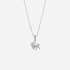 Silverhalsband för barn - häst, 36+2 cm