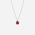 Silverhalsband för barn - nyckelpiga, 36+2 cm