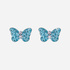 Silverörhängen för barn - blå fjärilar, 9x6 mm