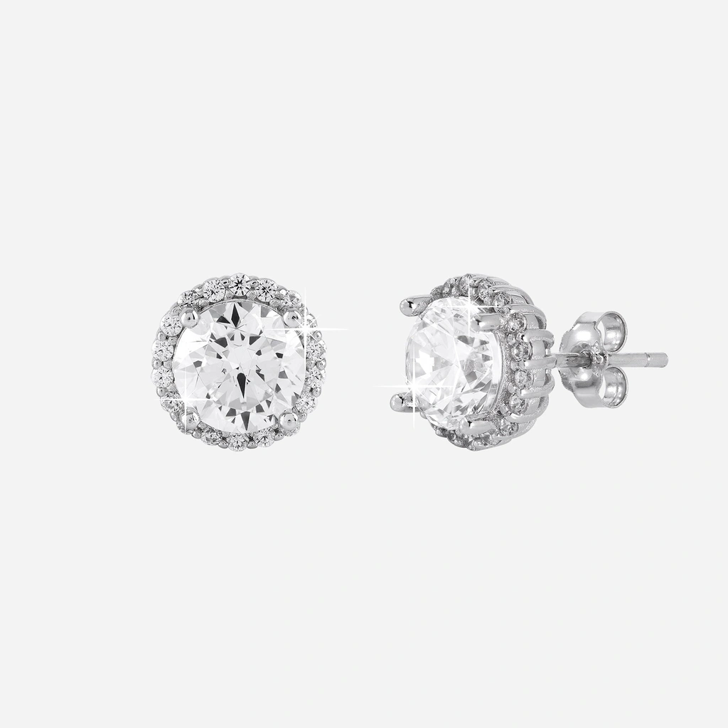 Örhängen äkta silver - studs, 5 mm