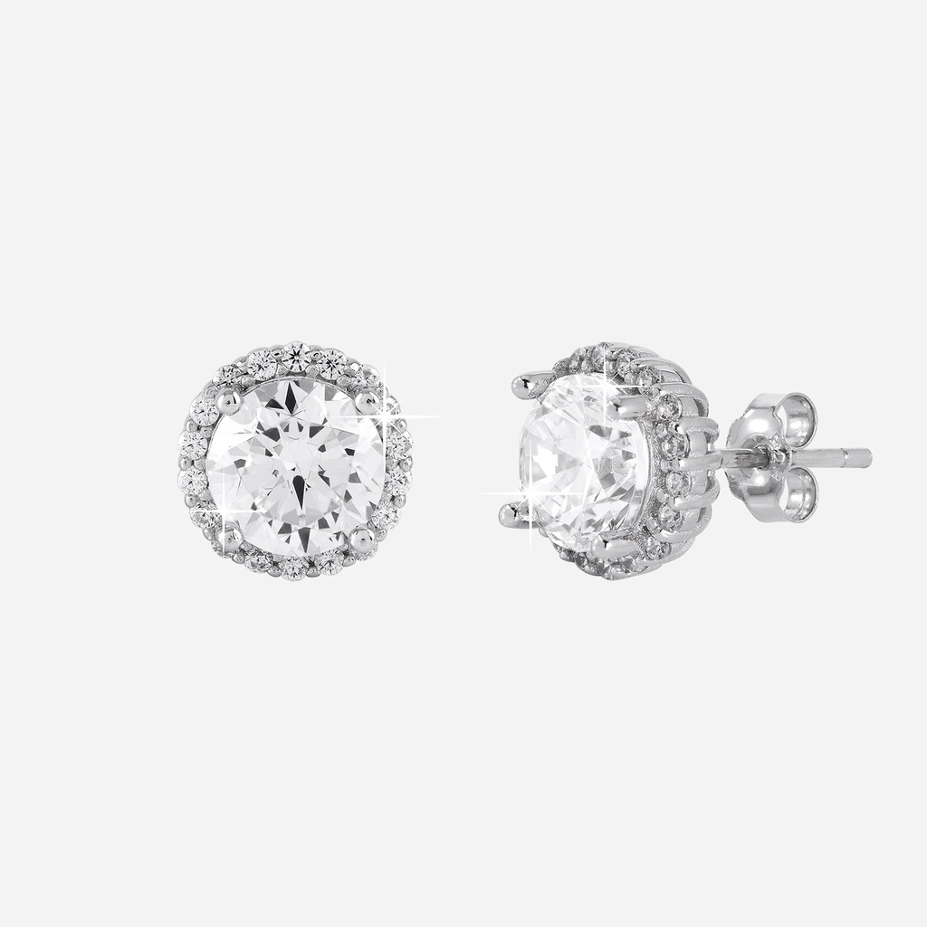 Örhängen äkta silver - studs, 6 mm