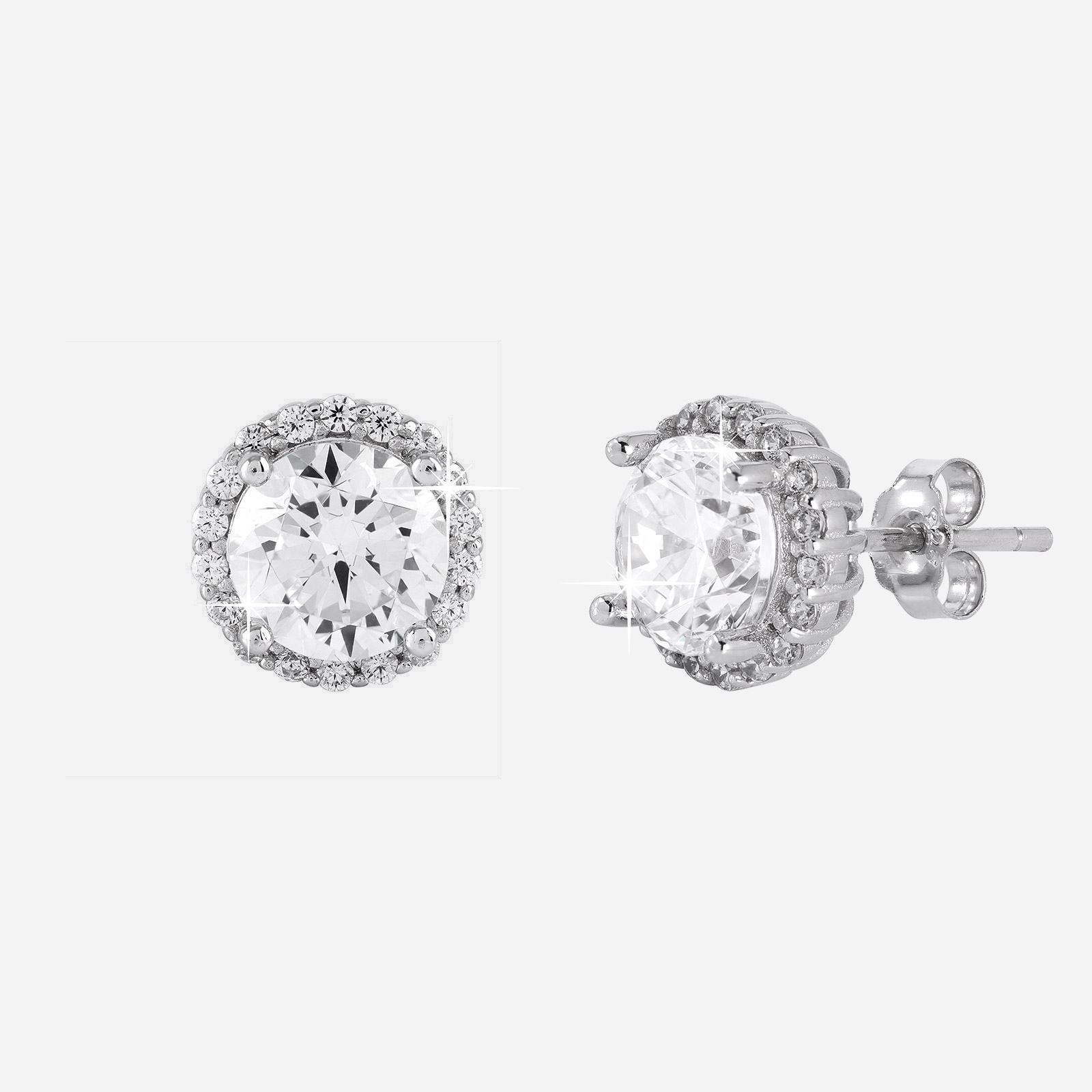 Örhängen äkta silver - studs, 7 mm