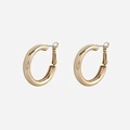 Guldfärgade örhängen - hoops chunky 30 mm