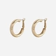 Guldfärgade örhängen - hoops chunky 30 mm