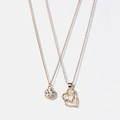 Smyckeset halsband, ring & örhängen guldfärg