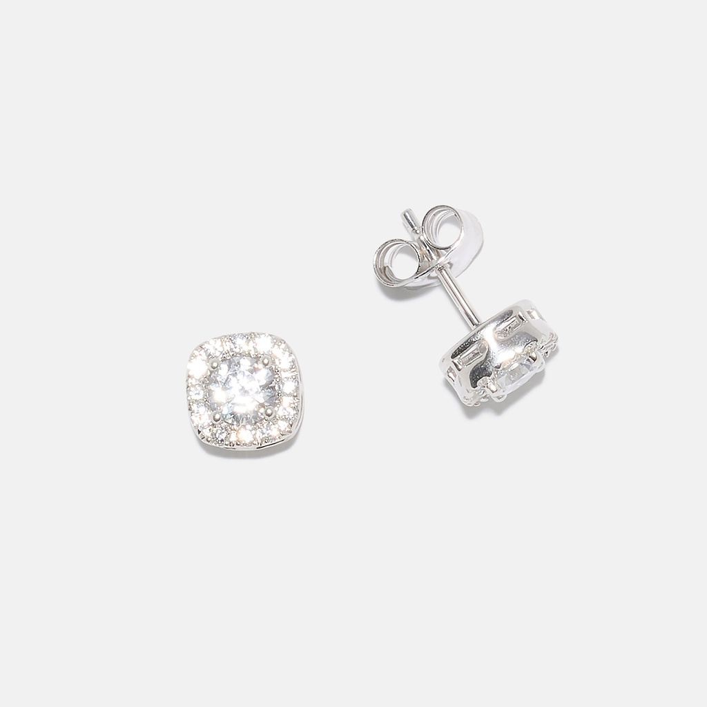 Örhängen Maria 18k vitguld, labbodlade diamanter 0,4 carat - Halo