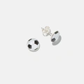 Silverörhängen för barn - studs fotbollar