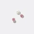 Silverörhängen för barn - rosa glitterboll