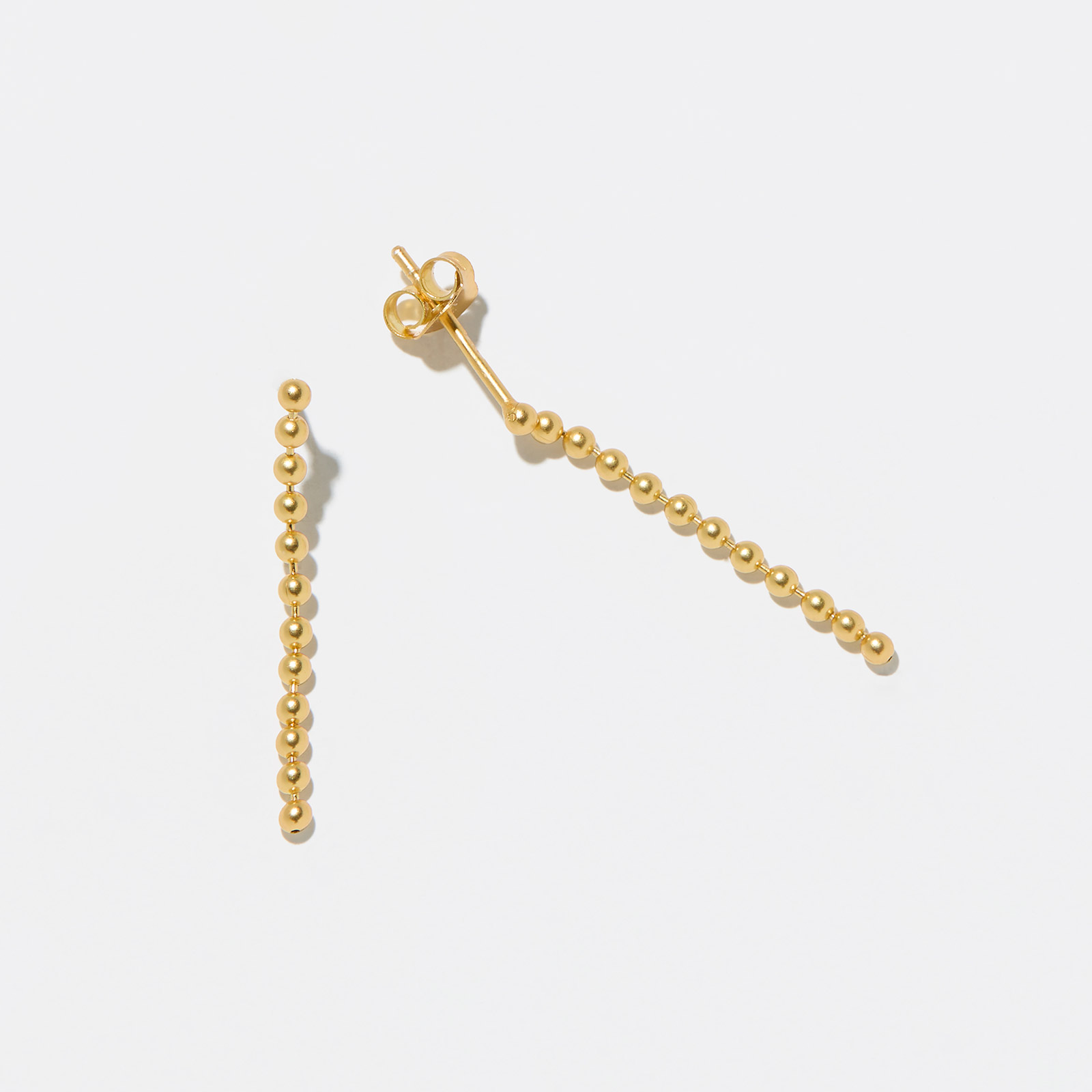 Guldpläterade silverörhängen för barn - hängande kulor