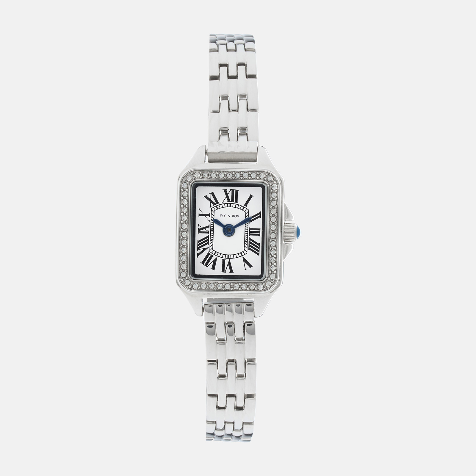 Ivy N Rox Chic damklocka - rektangulär, silver, 16x27 mm
