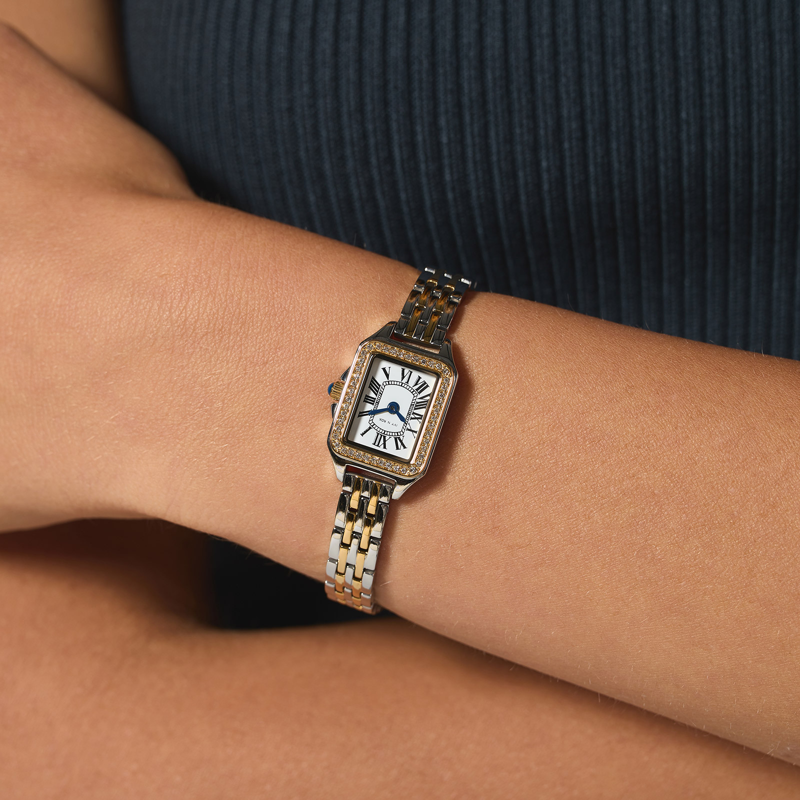 Ivy N Rox Chic damklocka - rektangulär, bicolor, 16x27 mm