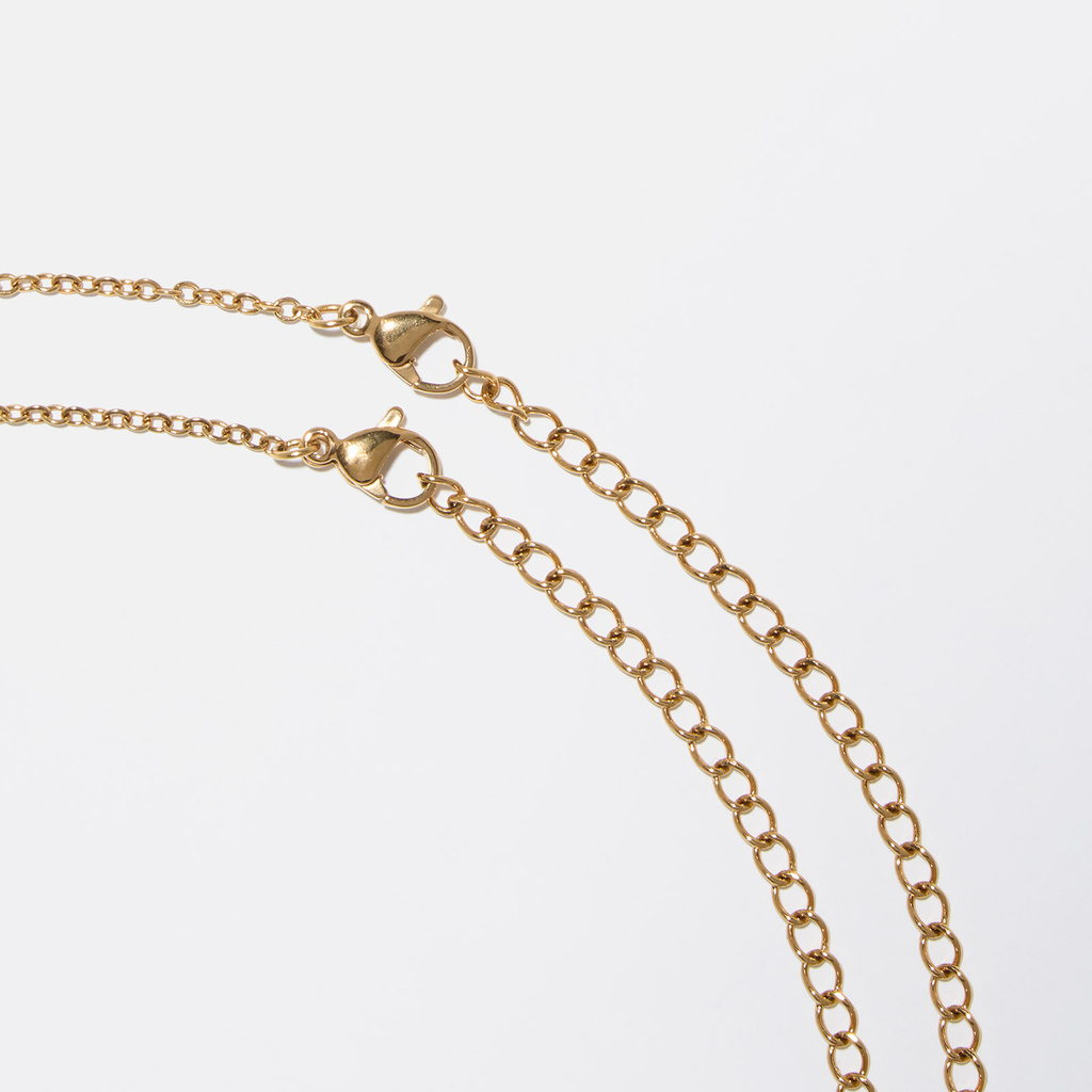 2-pack stålhalsband måne & stjärna - systrar