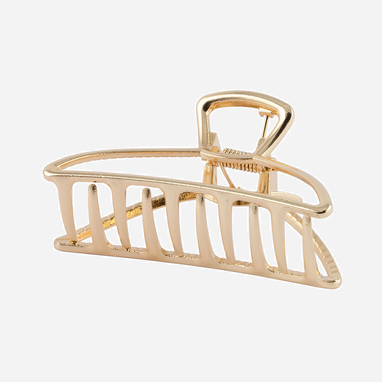 Hårklämma metall guldton - 8 cm