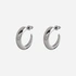 Silverfärgade örhängen - öppna hoops 15 mm
