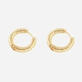 Guldfärgade örhängen - Hoops 11 mm