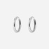Silverfärgade örhängen - släta hoops 10 mm