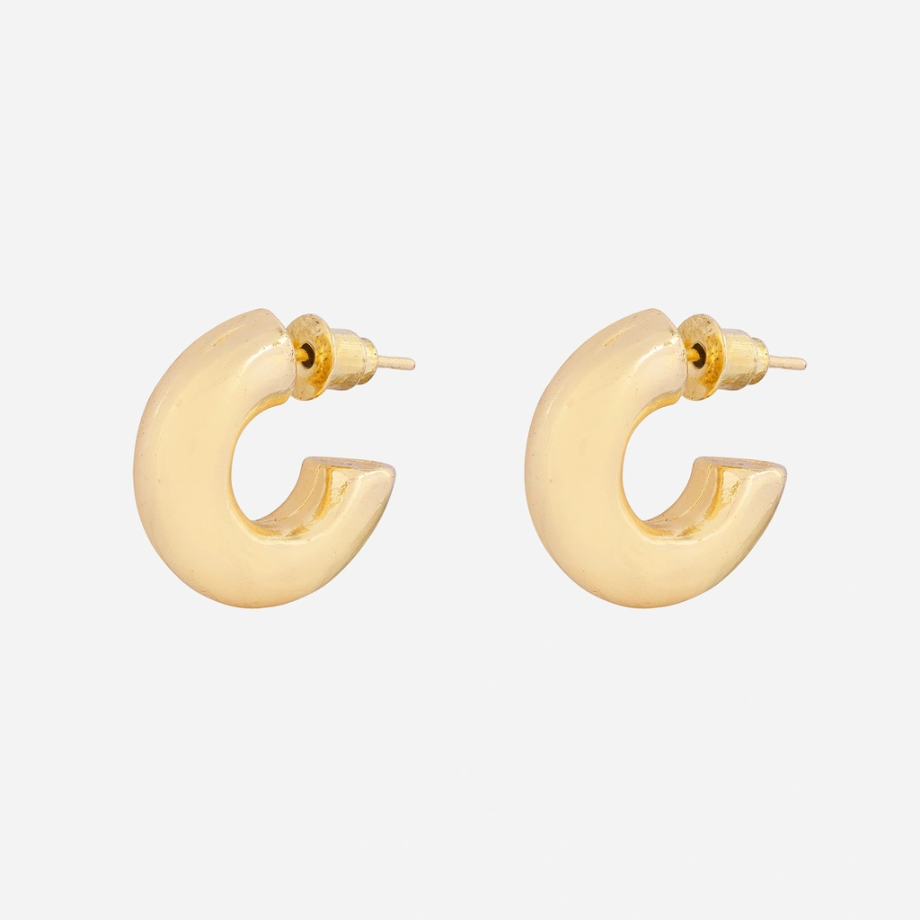 Små breda creoler guld Montini