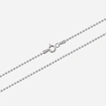 Silverhalsband kulkedja - 1,5 mm/42 cm