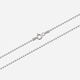 Silverhalsband kulkedja - 1,5 mm/60 cm