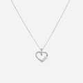 Silverhalsband hjärta & Infinitysymbol 40+5 cm