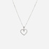 Halsband i äkta silver - öppet hjärta, 40+5 cm