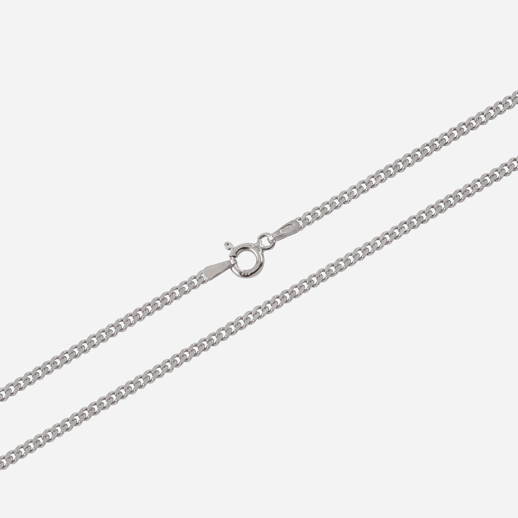 Silverhalsband pansarlänk - 1,25 mm/38 cm