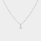 Silverfärgat halsband - bokstav A
