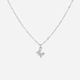 Silverfärgat halsband - bokstav M