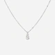Silverfärgat halsband - bokstav S