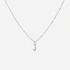 Silverfärgat halsband - bokstav J