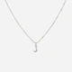 Silverfärgat halsband - bokstav J
