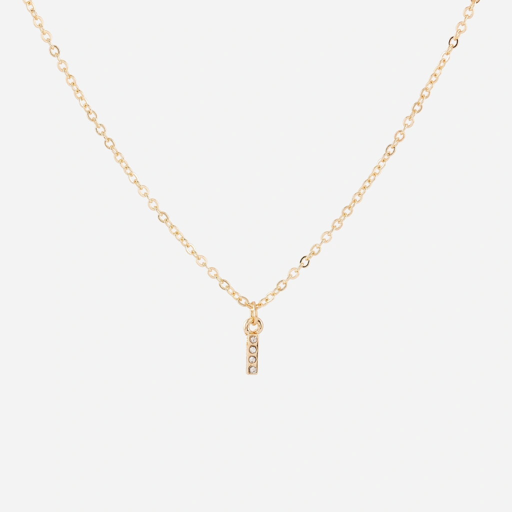 Guldfärgat halsband - bokstav I