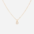 Guldfärgat halsband - bokstav D