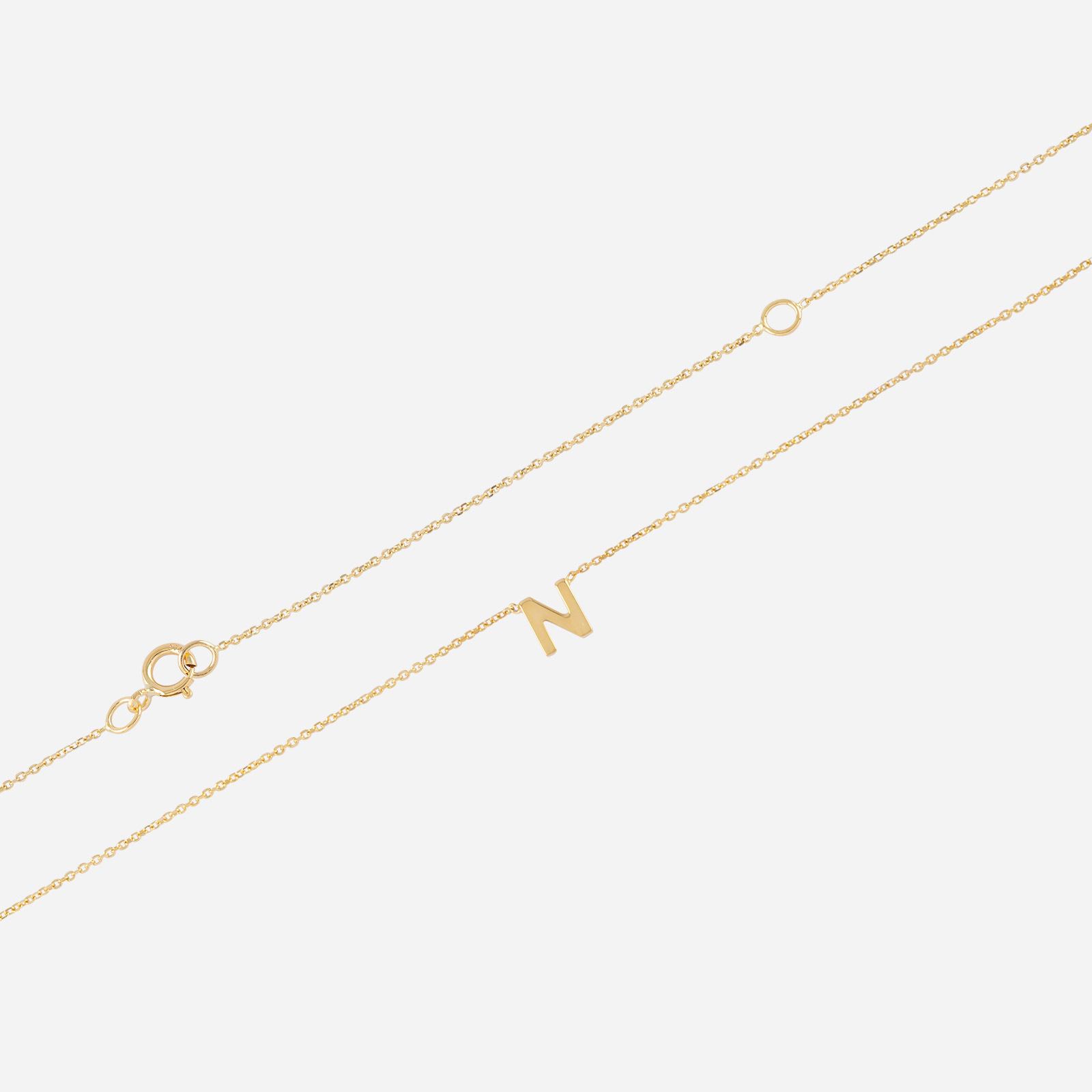 Halsband 9k guld - Bokstav N