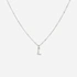 Silverfärgat halsband - bokstav L
