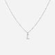 Silverfärgat halsband - bokstav L