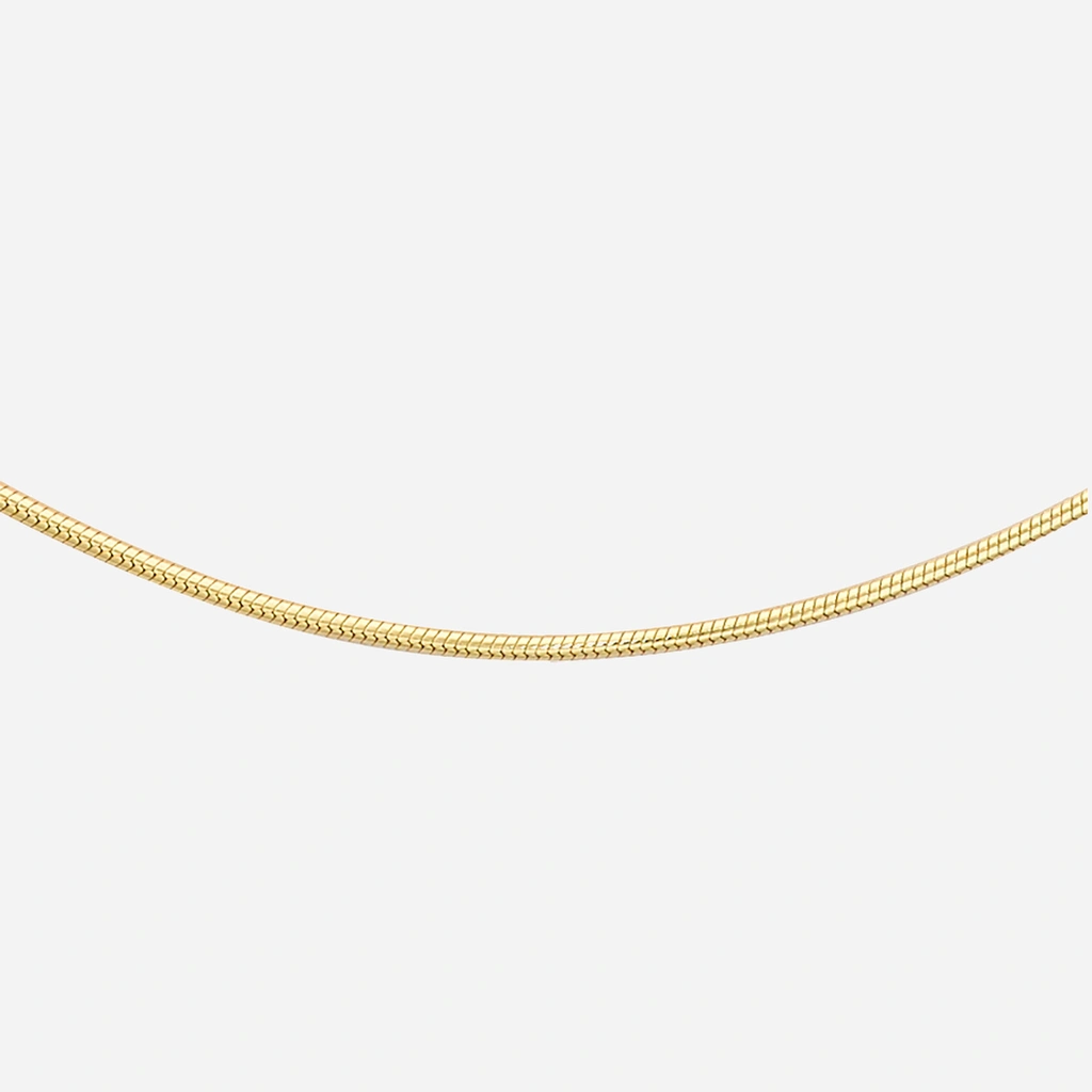 Halsband 9k guld - Ormlänk 46 cm