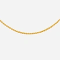 Halsband 9k guld - Spigalänk 46 cm