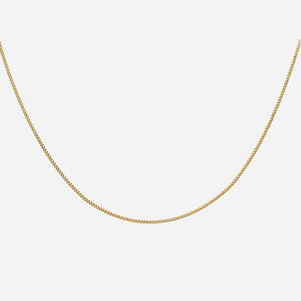 Halsband 9k guld - Pansarlänk 51 cm