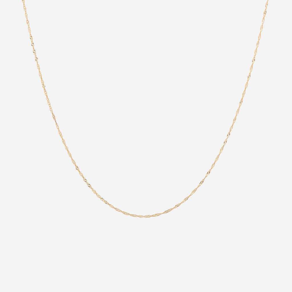 Halsband 18k guld - Singapore 45+5 cm