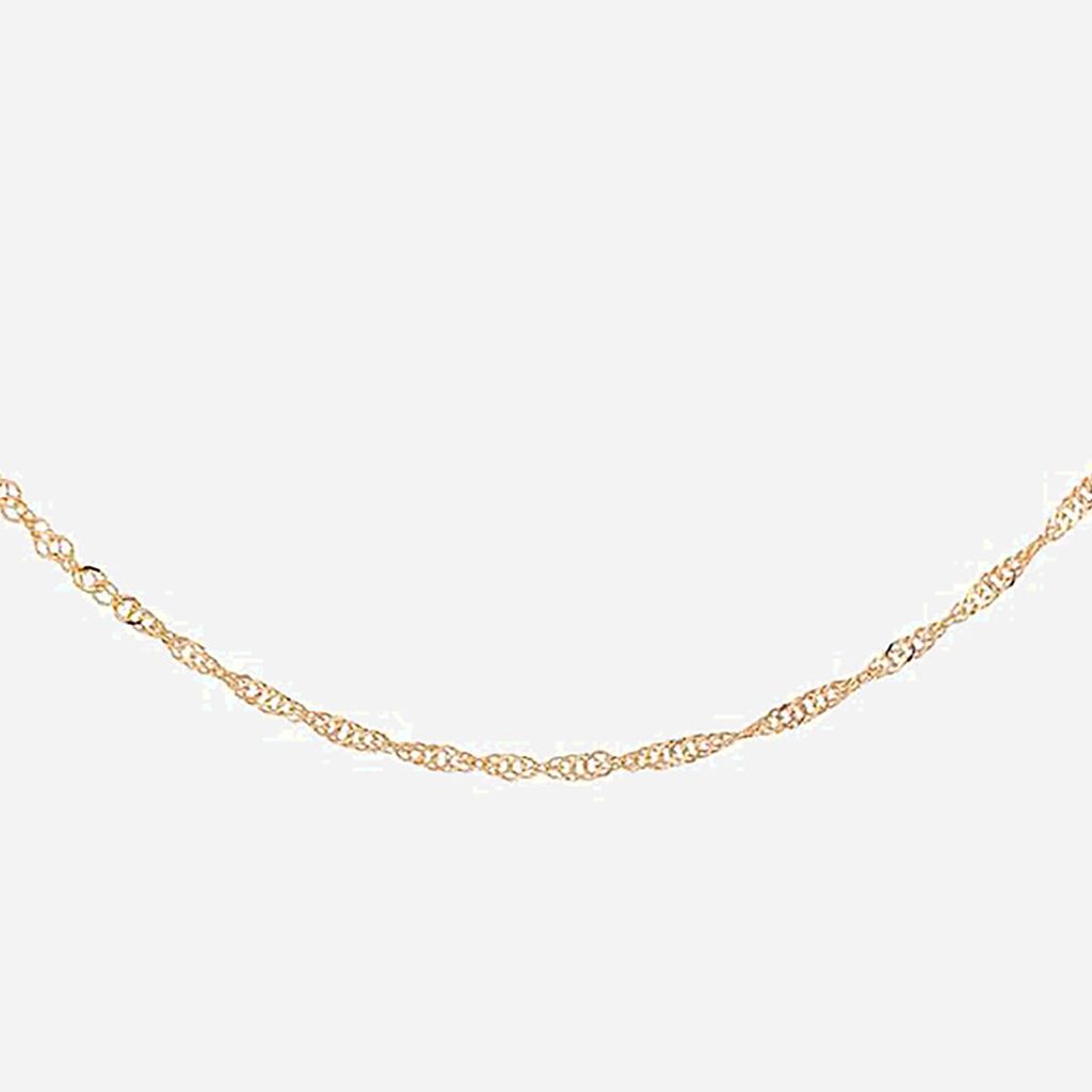 Halsband 18k guld - Singapore 45+5 cm