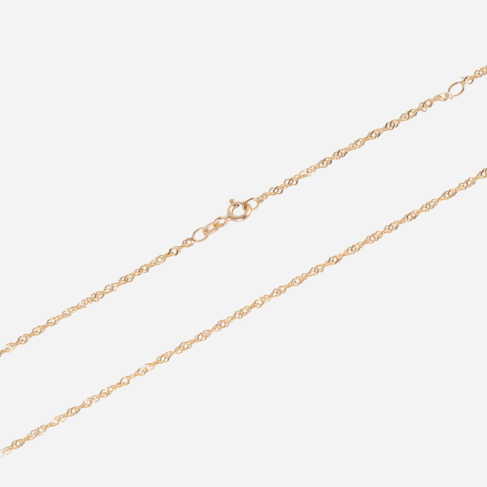 Halsband 18k guld - Singaporekedja 45+5 cm