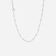 Silverhalsband - figarolänk, 45 cm