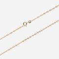 Halsband 18k guld - Singaporekedja 38+4 cm / 1,5 mm