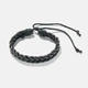 Svart flätat armband herr