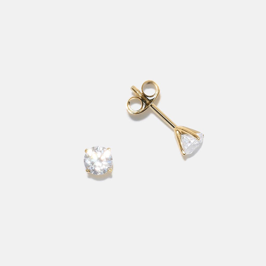 Örhängen Katarina 18k guld, labbodlade diamanter 0,6 carat - Solitär
