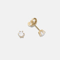 Örhängen Monica 18k guld, labbodlade diamanter 0,4 carat - Solitär
